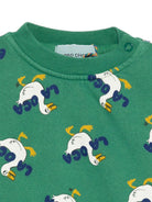 Felpa per neonata Bobo Choses verde con stampa oca - Rubino Kids