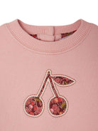 Felpa per neonata Bonpoint Dahlia rosa con motivo ciliegie - Rubino Kids