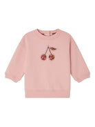 Felpa per neonata Bonpoint Dahlia rosa con motivo ciliegie - Rubino Kids