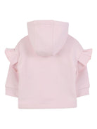 Felpa per neonata Givenchy Kids rosa con dettaglio logo - Rubino Kids