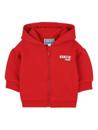 Felpa per neonata Kenzo Kids rossa con stampa con logo - Rubino Kids