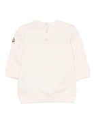 Felpa per neonata Moncler Enfant rosa con applicazione logo - Rubino Kids