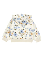 Felpa per neonata Monnalisa bianca con cappuccio - Rubino Kids