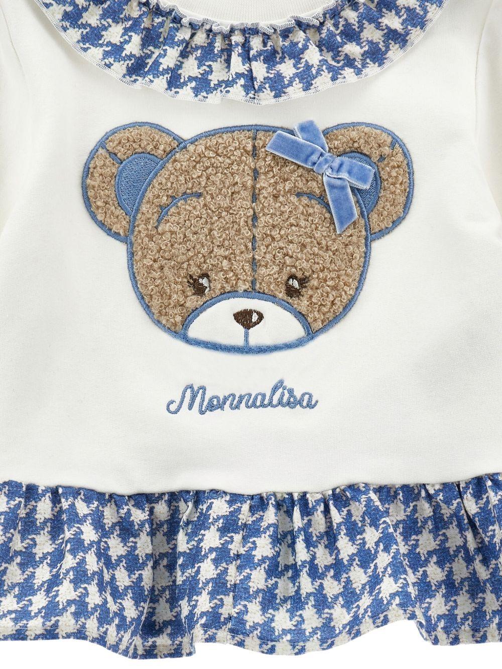 Felpa per neonata Monnalisa bianco con design ricamo - Rubino Kids
