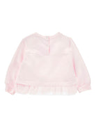 Felpa per neonata Monnalisa rosa con ruches - Rubino Kids