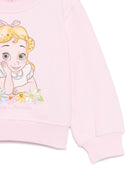 Felpa per neonata Monnalisa rosa con stampa Alice x Disney - Rubino Kids