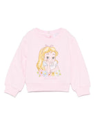 Felpa per neonata Monnalisa rosa con stampa Alice x Disney - Rubino Kids