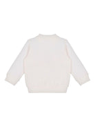 Felpa per neonata Moschino Kids bianca con motivo Teddy Bear - Rubino Kids