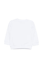 Felpa per neonata Moschino Kids bianca con stampa ciliegie - Rubino Kids