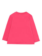 Felpa per neonata Moschino Kids fucsia con stampa Teddy - Rubino Kids