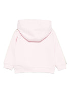 Felpa per neonata Palm Angels Kids rosa con logo ricamato - Rubino Kids
