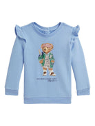 Felpa per neonata POLO RALPH LAUREN KIDS azzurro con motivo Polo Bear - Rubino Kids