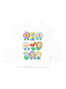 Felpa per neonata Stella McCartney Kids bianco con stampa a fiori - Rubino Kids