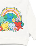Felpa per neonata Stella McCartney Kids bianco con stampa grafica Earth - Rubino Kids