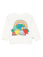 Felpa per neonata Stella McCartney Kids bianco con stampa grafica Earth - Rubino Kids
