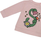 Felpa per neonata Stella McCartney Kids rosa con dettaglio logo sul davanti - Rubino Kids