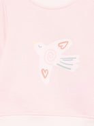 Felpa per neonata Stella McCartney Kids rosa con stampa di uccelli - Rubino Kids