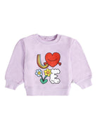 Felpa per neonata Stella McCartney Kids viola con stampa - Rubino Kids