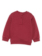 Felpa per neonati Etro Kids rossa con ricamo Pegaso e chiusura con bottoni - Rubino Kids