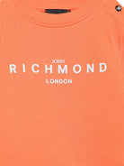 Felpa per neonati John Richmond Junior arancione con bottoni sulla spalla - Rubino Kids