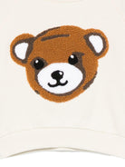 Felpa per neonati Molo bianca con ricamo a forma di orsacchiotto - Rubino Kids