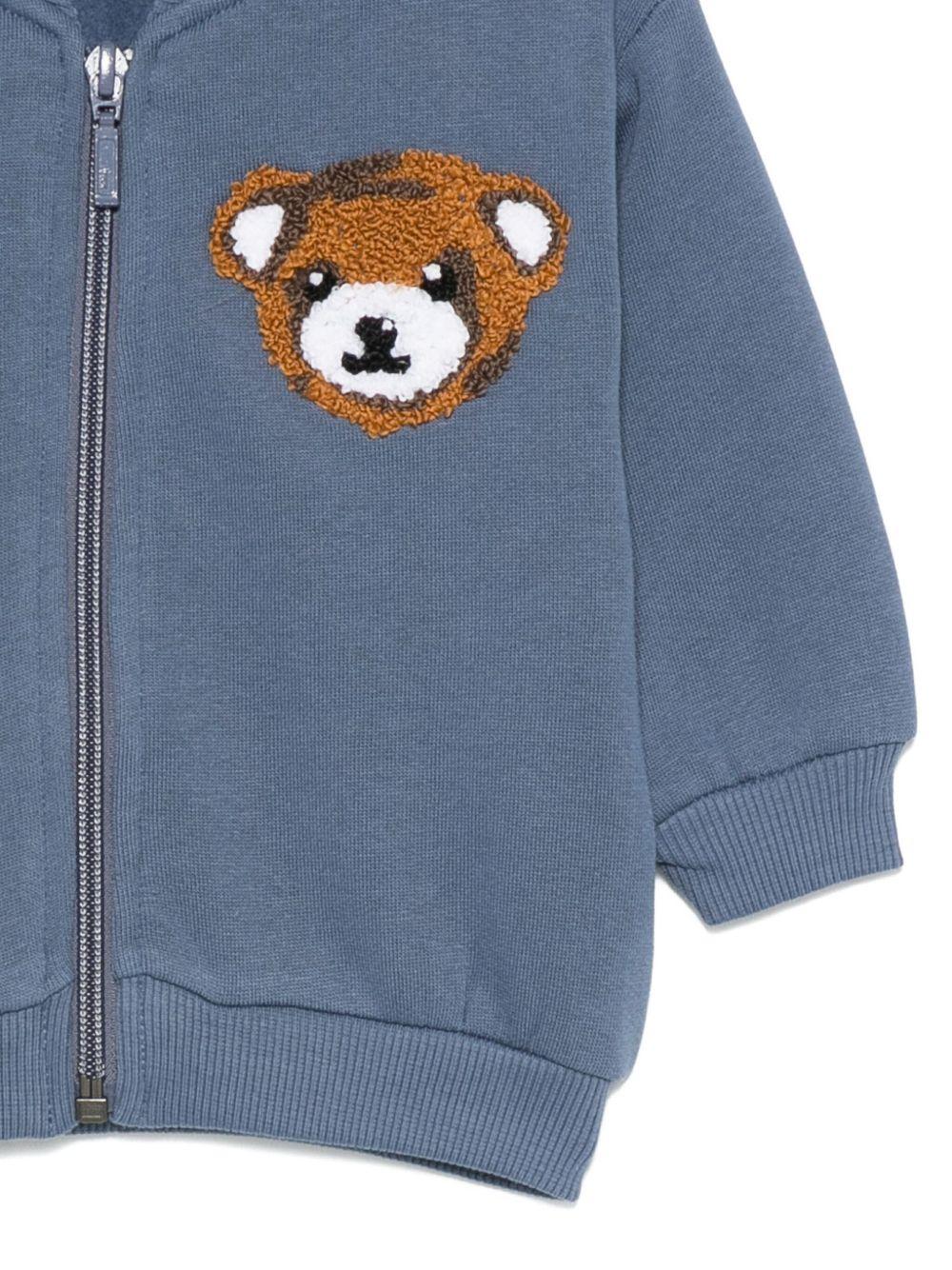 Felpa per neonati Molo blu con orsetto ricamato - Rubino Kids