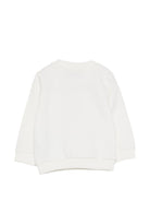 Felpa per neonati Moschino Kids bianca con stampa orsetto sul davanti - Rubino Kids