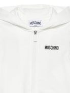 Felpa per neonati Moschino Kids bianco con chiusura con zip - Rubino Kids