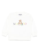 Felpa per neonati Moschino Kids bianco con stampa logo - Rubino Kids