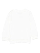 Felpa per neonati Moschino Kids bianco con stampa Teddy natalizio - Rubino Kids