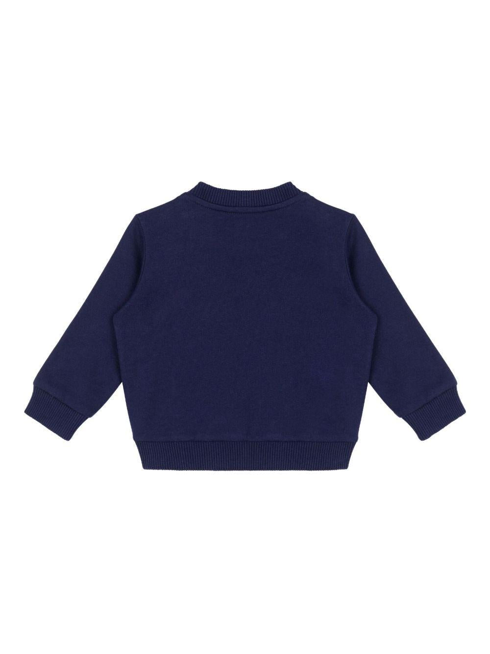 Felpa per neonati Moschino Kids blu con stampa Teddy Bear - Rubino Kids