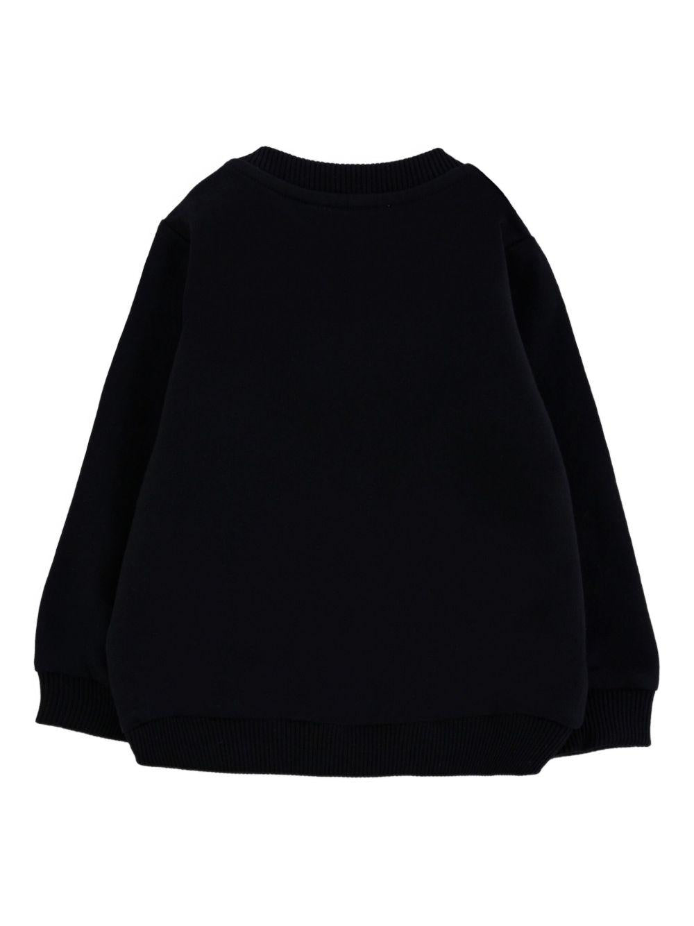 Felpa per neonati Moschino Kids nero con logo Teddy Bear - Rubino Kids