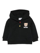 Felpa per neonati Moschino Kids nero con stampa con orsetto - Rubino Kids