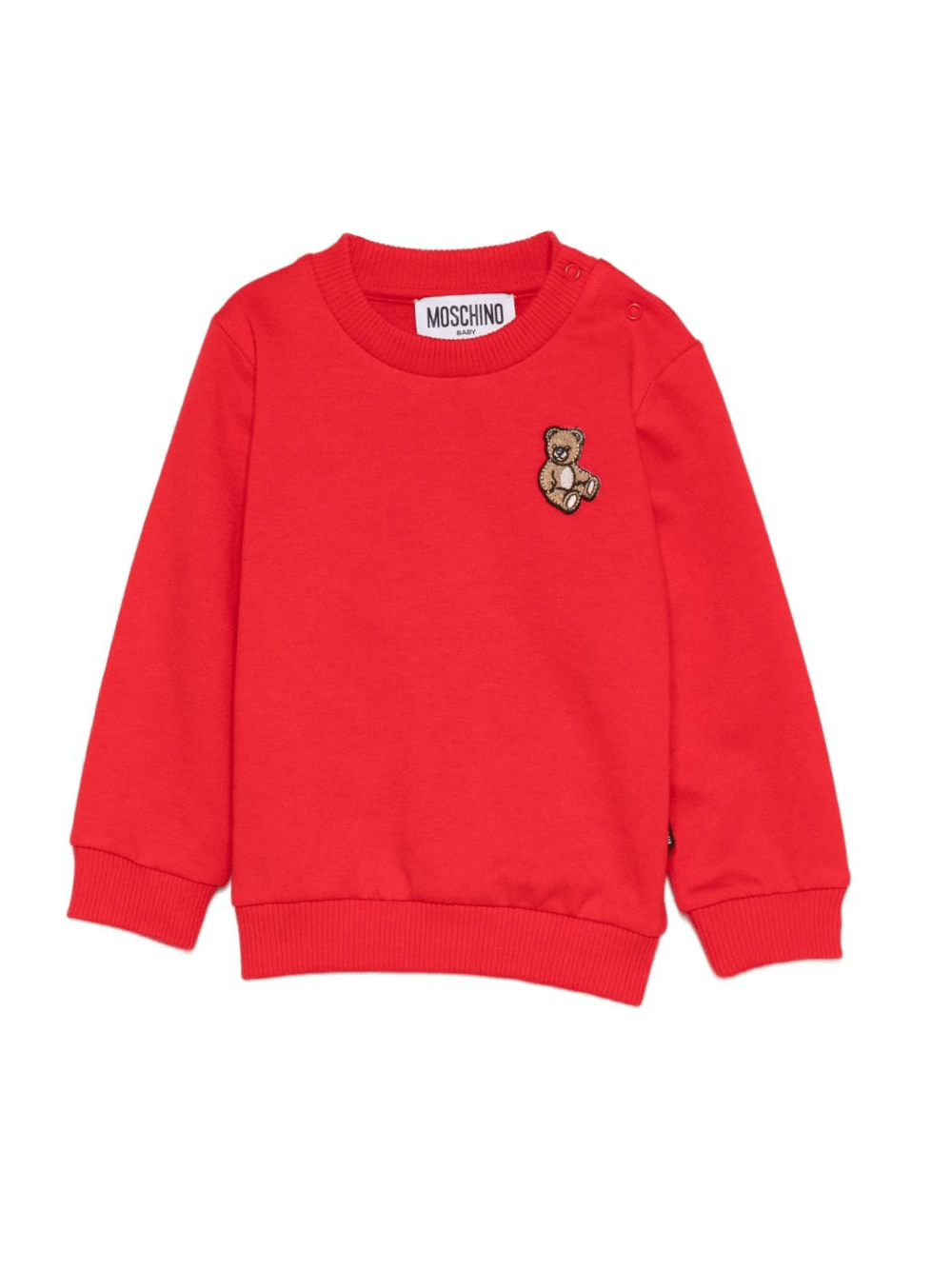 Felpa per neonati Moschino Kids rosso con logo Teddy Bear - Rubino Kids