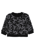 Felpa per neonato Balmain Kids nera con stampa logo - Rubino Kids