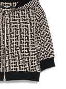 Felpa per neonato Balmain Kids nero con motivo monogramma - Rubino Kids