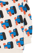 Felpa per neonato Bobo Choses bianco con stampa cane - Rubino Kids