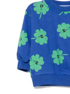 Felpa per neonato Bobo Choses blu con stampa trifoglio - Rubino Kids