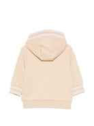 Felpa per neonato Boss Kids beige con cappuccio e tasca - Rubino Kids
