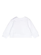 Felpa per neonato Burberry Kids bianco con stampa fragola - Rubino Kids