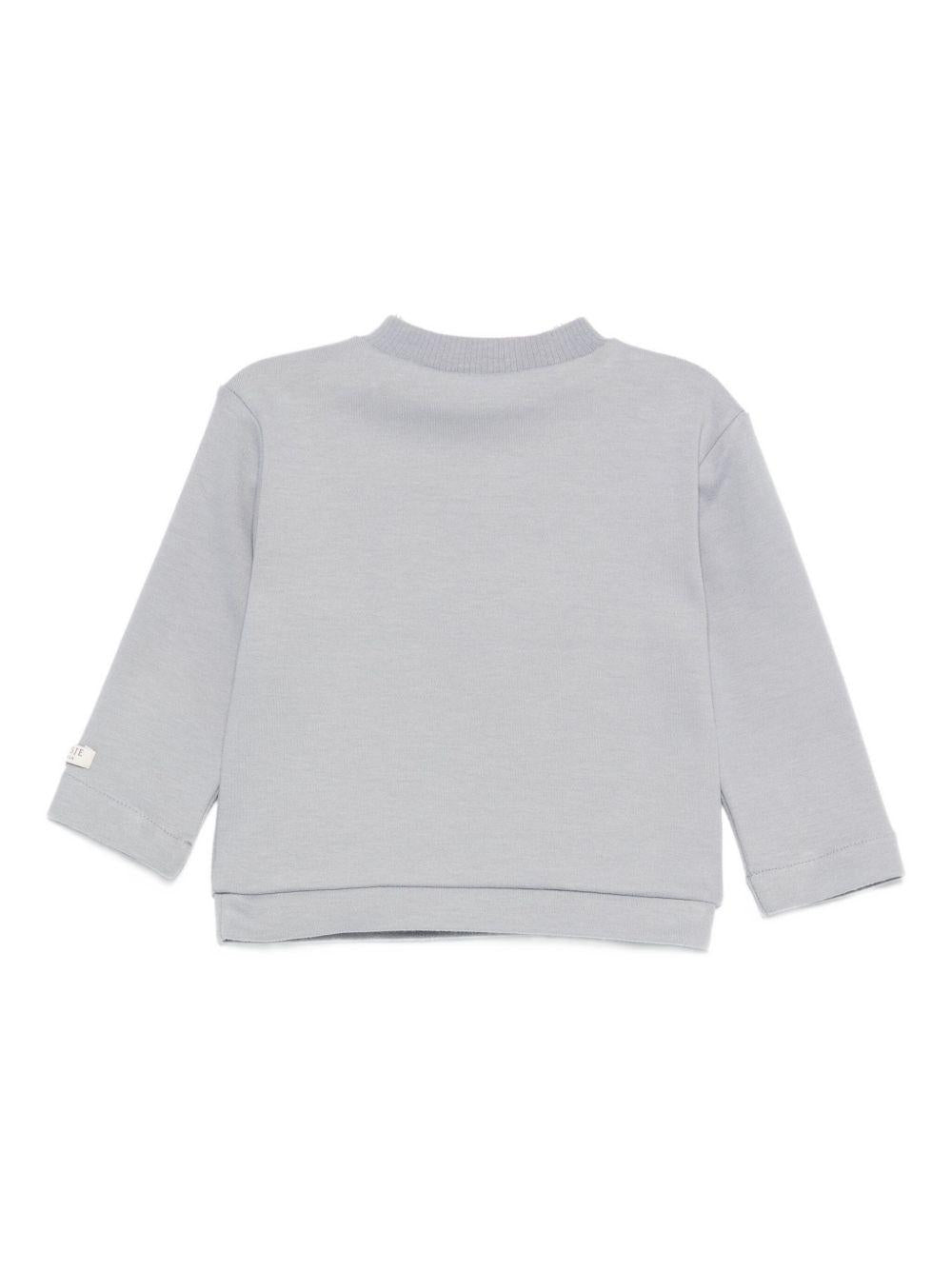 Felpa per neonato Donsje grigia con ricamo orso - Rubino Kids