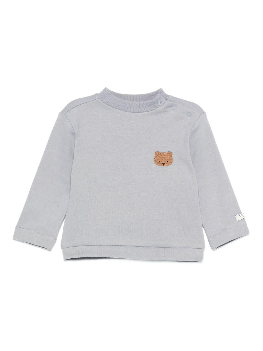 Felpa per neonato Donsje grigia con ricamo orso - Rubino Kids