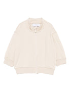 Felpa per neonato Emporio Armani Kids beige con orlo a coste - Rubino Kids