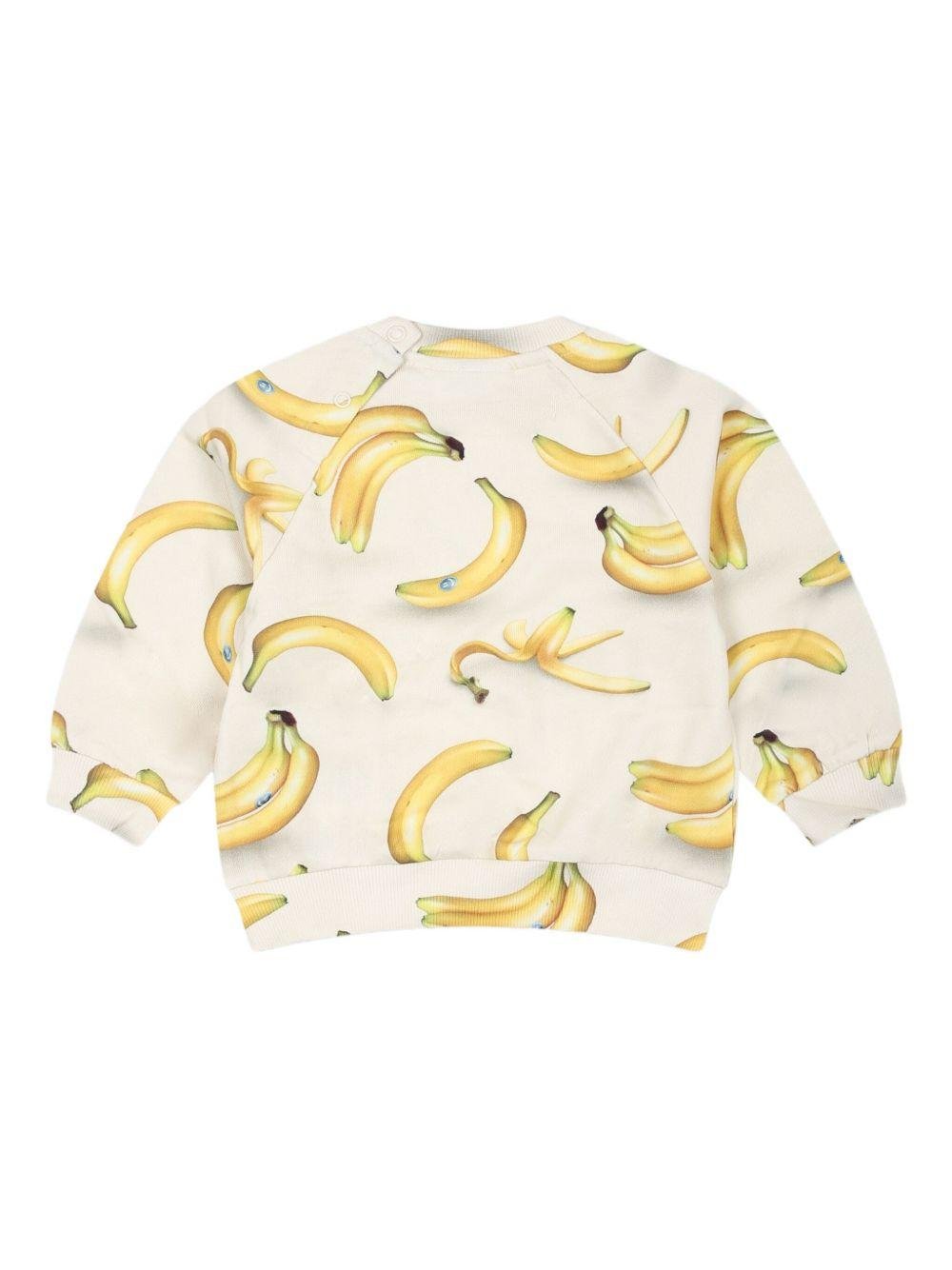 Felpa per neonato Molo bianco con stampa grafica all - over e maniche lunghe - Rubino Kids