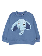 Felpa per neonato Molo blu con applicazione elefantino - Rubino Kids