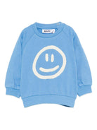 Felpa per neonato Molo blu con ricamo smile sul davanti - Rubino Kids