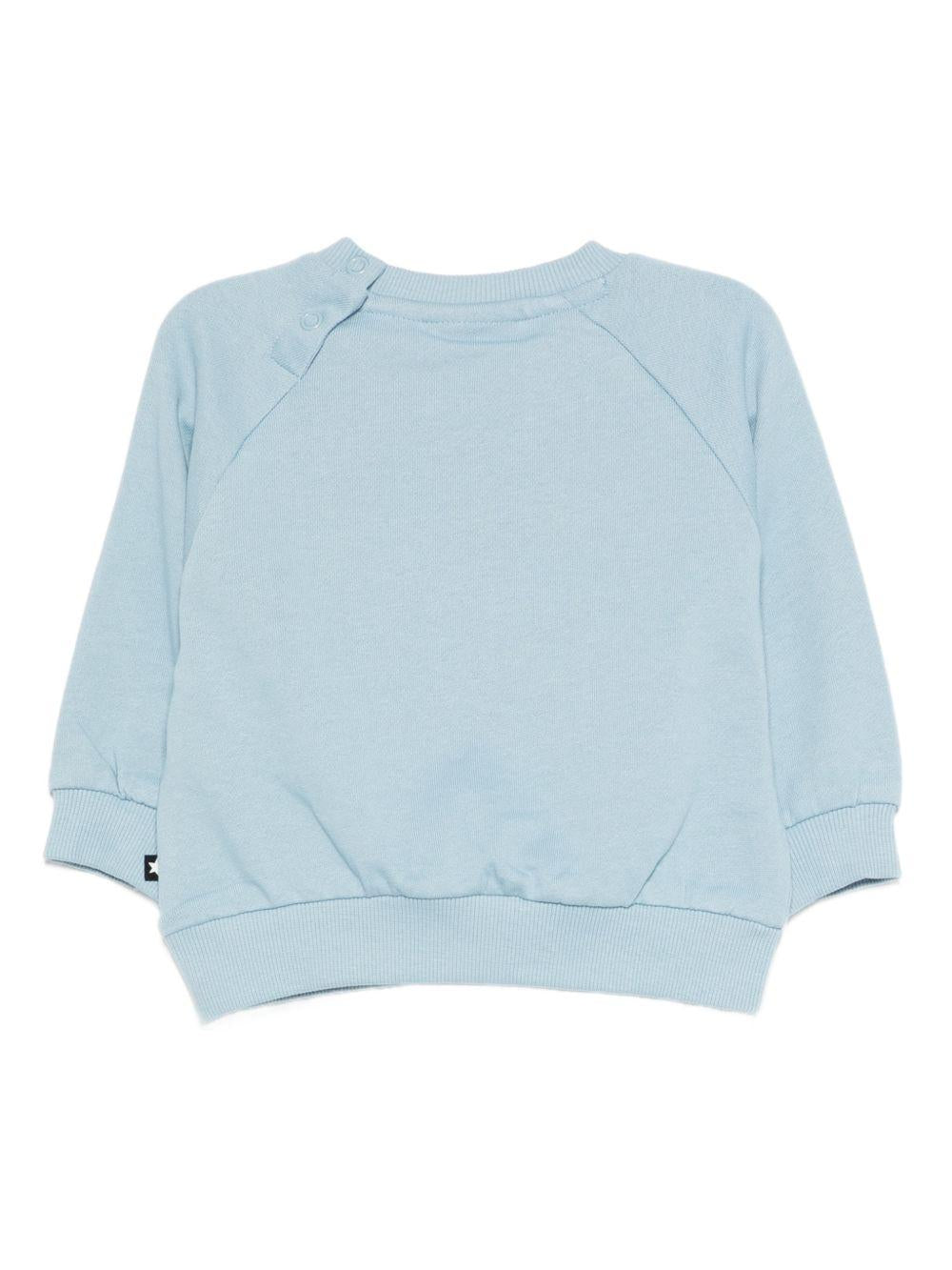 Felpa per neonato Molo blu con stampa ricamata - Rubino Kids