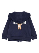 Felpa per neonato Moschino Kids blu con chiusura con zip - Rubino Kids