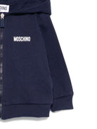 Felpa per neonato Moschino Kids blu con chiusura con zip - Rubino Kids