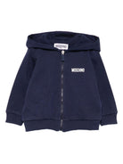 Felpa per neonato Moschino Kids blu con chiusura con zip - Rubino Kids